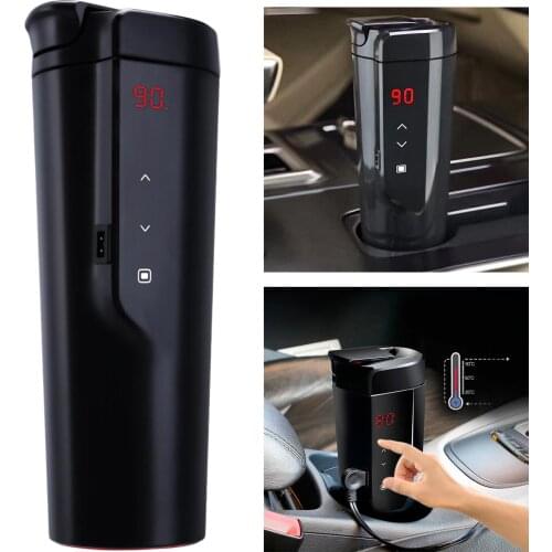 Temperature Control Car Travel Mug Stainless Heating Coffee Mug 420ml Capacity for Men or Women