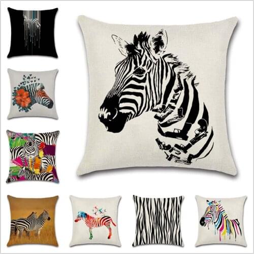 Nordic style animal zebra printing Cushion Cover Decoration for Home house sofa chair seat pillow case kids gift friend present