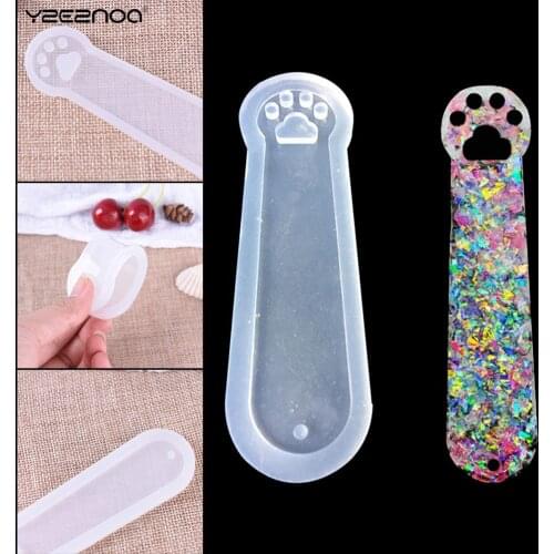 DIY 1pcs Craft With Hole Cat Claw Silicone Mold Mould Epoxy Resin Jewelry Bookmark