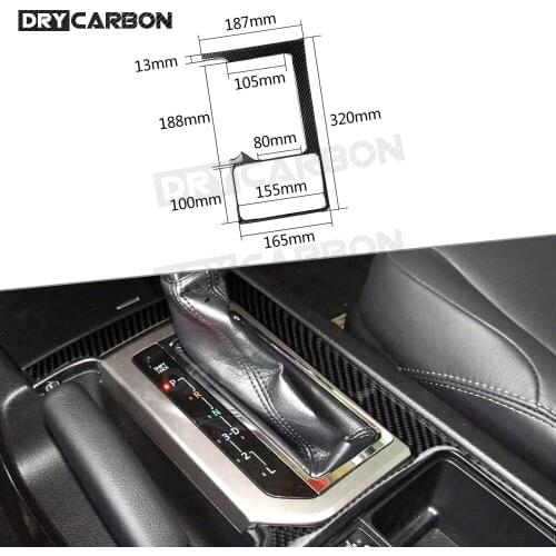 For Toyota Land Cruiser Prado 2010-2018 Car Gear Shift Panel Trim Frame Cover Sticker Carbon Fiber Interior Accessories