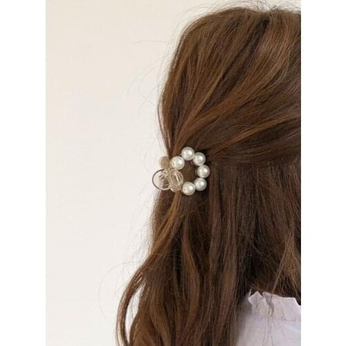 Elegant Mini Pearl Hair Claws Woman Hairpin Hair Accessories Girls Hair Crab Headwear Hairgrip Fashion Barrettes Headdress