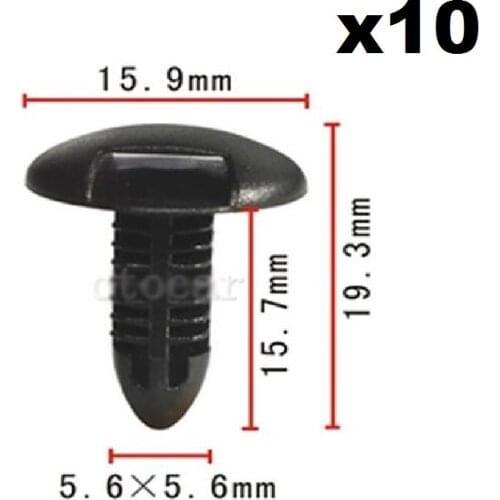 10pcs Nylon For Toyota / Lexus Trunk Luggage Compartment Retainer Clips 90467-06175 Trunk carpet fixed buckle