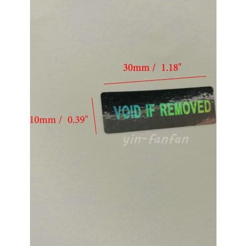 Hologram "VOID"if removed sticker Tamper Proof Warranty Void Sticker 300pcs