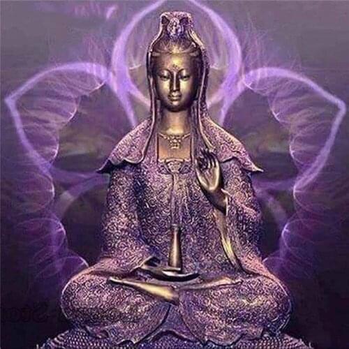 Region Buddha Printed Canvas 11CT Cross-Stitch DIY Embroidery Kit DMC Threads Handicraft Knitting Handmade Needlework Sales