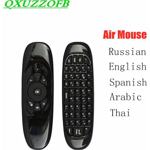 Air mouse controller Russian English Spanish Thai Arabic 2.4G Wireless Mini Keyboard Remote For Smart Android Tv Box Pc