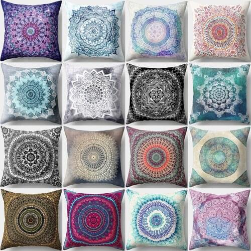 Bohemian Circular Pattern Creative Pillowcase Home Bed Hold Hug Office Pillow Cushion Textile Filling Cotton CB4602/o