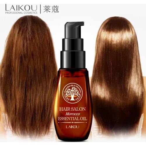 LAIKOU Hot Sale Morocco Hair essential oils Keratin Growth Liquid No wash products Serum Frizzy Dry Repair Anti-hair loss oil