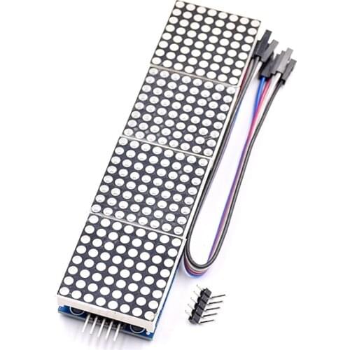 10pcs MAX7219 Dot Matrix Module For Microcontroller 4 In One Display with 5P Line