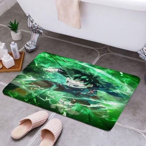 My Hero Academia Deku Anti-slip Doormat Vacuuming Water Absorbing Kitchen Bedroon Bath Floor Mats Home Entrance Home Decora