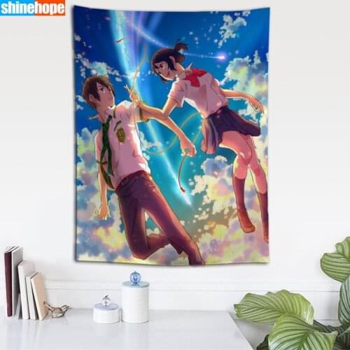 Kimi No Na Wa Custom Tapestry Wall Tapestry Wall Hanging Blanket Bedroom Farmhouse Decor Boho Decor Home Decoration