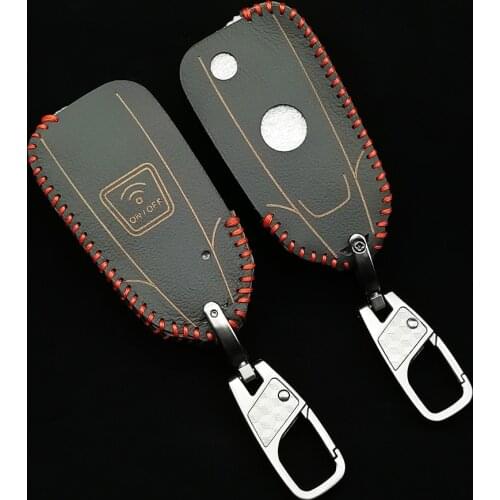 New Styles 100% Leather Motor Key Fob Case For Yamaha TMAX 530 DX SX Motorcycle 2015-2017 XP T-MAX 50 Remote Key Cover