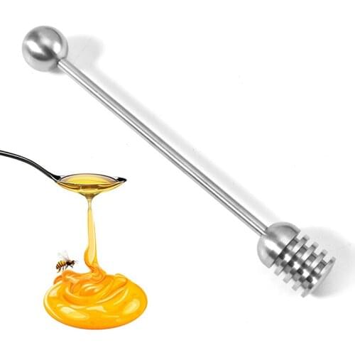Long Handle 304 Stainless Steel Honey Dipper Stick Server Coffee Stirring Rod