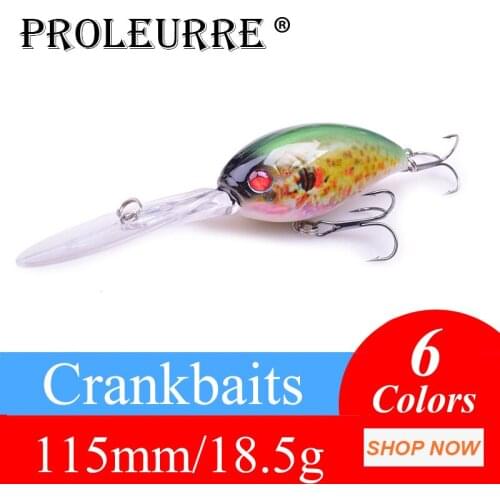 Proleurre 1pcs Top water Wobbler Fishing Lure 18.5g 115mm Hard Bait Crank bait Artificial Bass Carp Fishing Minnow
