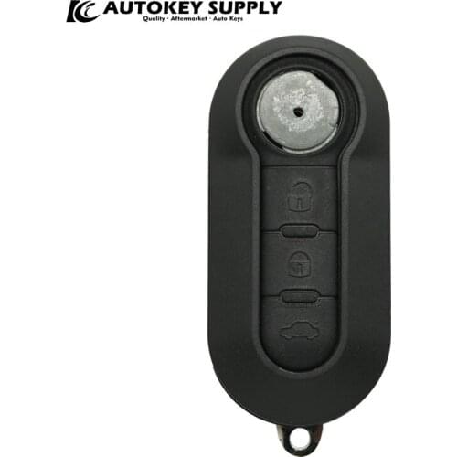 ForFiat 500 Brava Punto Panda 3 Button Remote Key shell (Black) AKFTF106