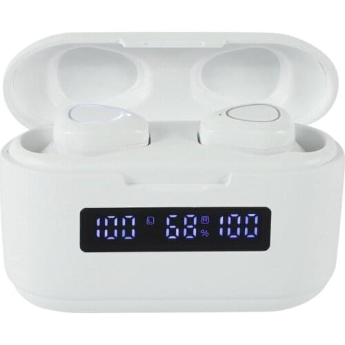 G40 White Tri-True Digital Contact 5.1 Bluetooth Headset Stereo Sports Earbuds