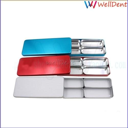 Dental Bur Needle Scaler Head Disinfection Aluminum Box Place Enlarged Dental Material Instruments