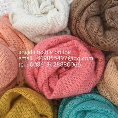 Wholesale knit fabrics thin and soft sanded crylic cotton fabrics