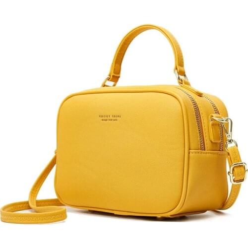 Vintage Crossbody PU Leather Cell Phone Shoulder Bag Messenger Bags Fashion Daily Use For Women Wallet HandBags