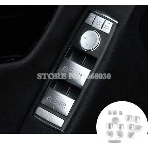 Inner Door Window Switch Button Trim Cover 14pcs For Benz GLK X204 2008-2015 Car accesories interior Car decoration
