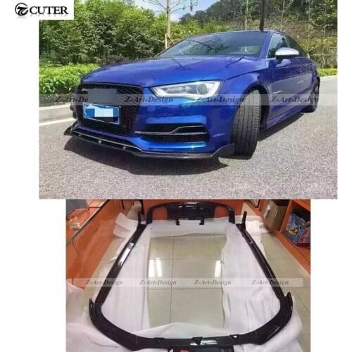 S3 Carbon fiber Rear Lip + Front Lip + Side Skirt For Audi S3 2014 UP Body Kits