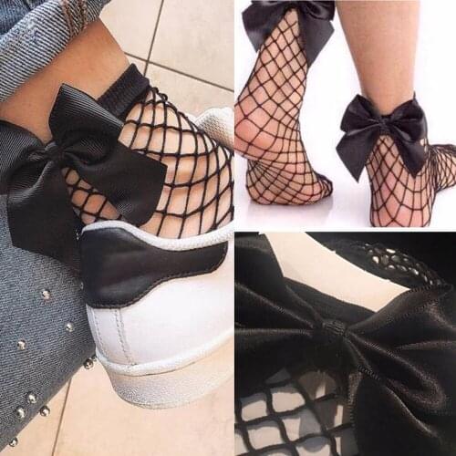 1 pair woman socks Fashion Sexy Thin Summer Fishnet Ankle High Socks Mesh Lace Fish Net Nylon Spandex Short Socks