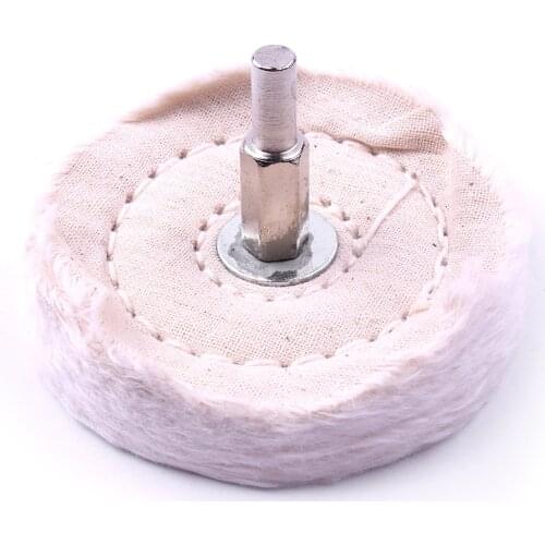 1pcs 100mm 1/4" Mandrel Shank Soft Muslin Buffing Polishing Mop Wheel