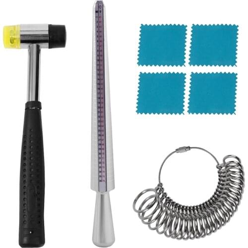 1pcs Jewelry Tools Ring Size Mandrel Stick Finger Gauge Ring Sizer Measuring For DIY Jewelry Size Tool Sets