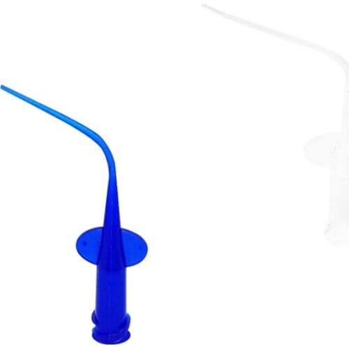 100pcs Disposable Dental Irrigation Syringe Tip Blue Calcium Hydroxide Paste Transport Head Conveyor Dentist Materials Tool
