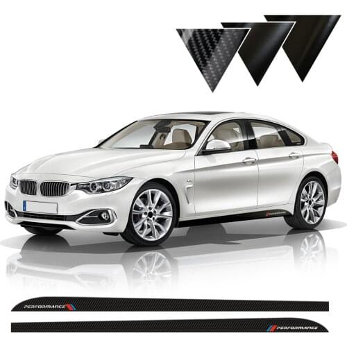 2 Pcs Side Stripe Skirt Sill Sticker Decal Decoration M Performance for BMW 4 Series F32 F33 F34 F36 420i 428i 435i Car Styling