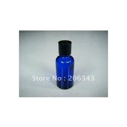 20ml blue essential oil bottle with plastic cap, for cosmeticl packaging