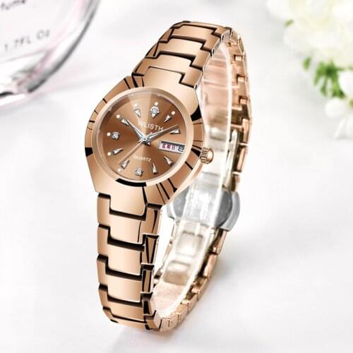 2021 Women Watches Bracelet Watch Rose Gold Fashion Luxury Wristwatches Rhinestone Creative Ladies Dress Quartz Cloc