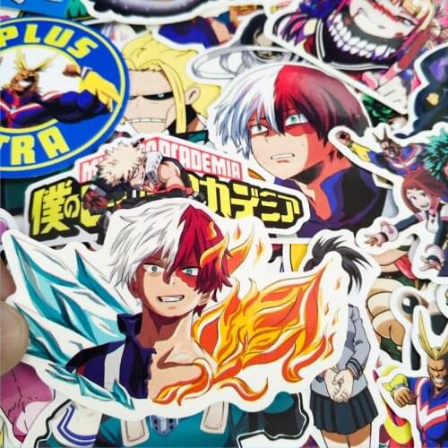 70pcs My Hero Academia suitcase Stickers laptop skateboard Izuku Midoriya All Might Boku no Hero Academia Anime Character decals