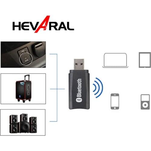 Bluetooth Receiver Dongle Stereo Music Audio Receiver Wireless USB Adapter AUX 3.5mm Jack For Car Android/IOS Mobile Phone