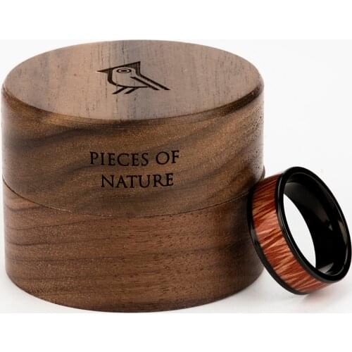 BOBO BIRD Man Wood Rings Handmade Round Personality Wooden Wedding Rings for Men Women Party Jewelry Top Quality Gifts