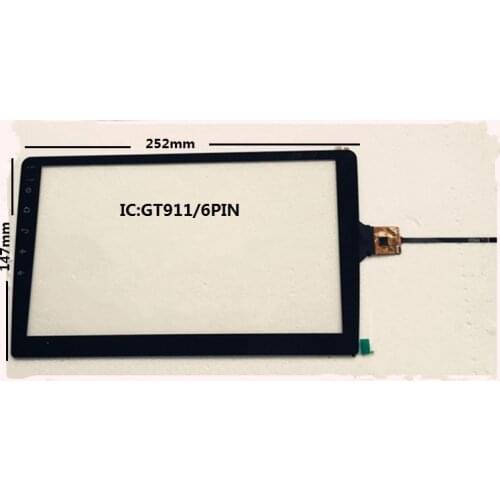 Android variable navigation DVD big screen 10.2 inch 252*147 mm capacitive navigation touch screen 6 line