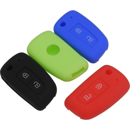 Kutery 10PCS Silicone Colorful Remote Car Key Cover Case 2BTN For Nissan Qashqai J11 X-Trail Juke Micra Murano Pulsar Protect