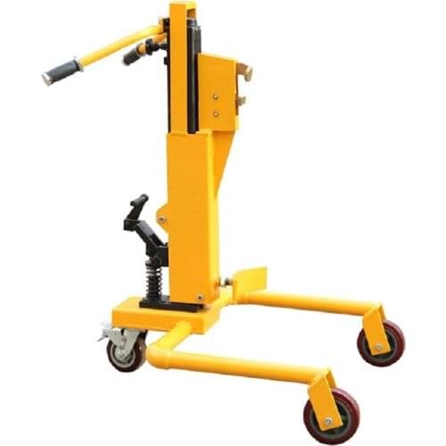 Foot-Operated Hydraulic Drum Loading And Unloading Truck U-Shaped Three-Wheel 350Kg For Scales CN On Sale