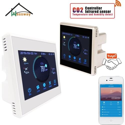 HESSWAY TUYA APP RS485&MODBUS Infrared Gas Analyzer CO2 Sensor Detector for Air System Controller
