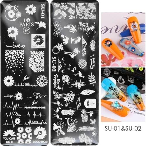 Creativity Nail Stamping Plates Human Face Design Solid Manicure Stainless Steel Printing Plate Nail Supplies for Professional