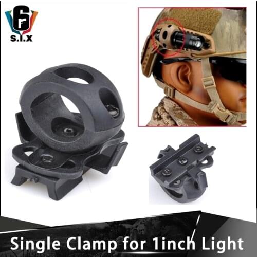 Weapon 1 Inch Light Mount Tactical Flashlight Helmet 0.8 Inch Mount 20mm Picatinny
