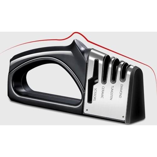 Kitchen Sharpener Professional Multi-use 4 in 1 Scissor Sharpener Grinder Knives Whetstone Kitchen Sharpening Tool