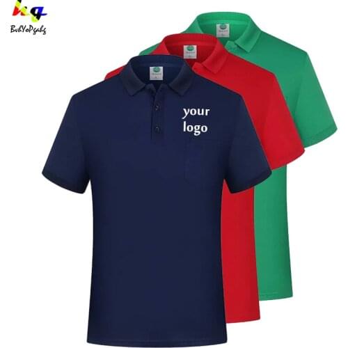 Customized/DIY Logo Pocket Polo Shirt Printed Picture Text Team Name Unisex Short Sleeve Work Casual Top
