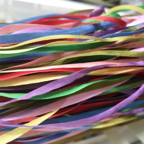 4MM eight colors one set 100% pure silk grosgrain ribbon embroidery designs,silk satin ribbon,garment accessory