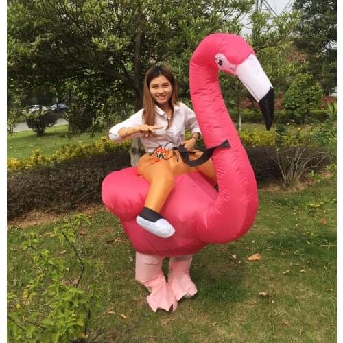 Inflatable Costume Alice In Wonderland Flamingo Cosplay Halloween Costume for Adult