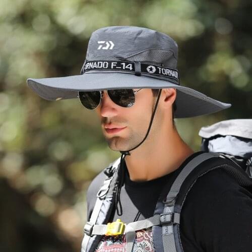 New DAIWA Fishing Bucket Hats Men Women Outdoor Sports Fishing Sun Hat Camping Hiking Bucket Cap