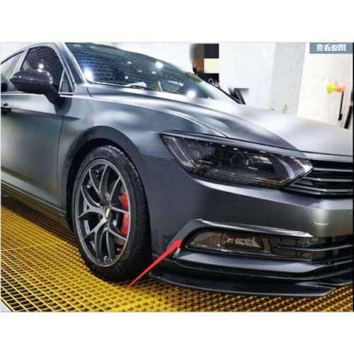 For Passat B8 Variant chrome 2016-2019 ABS Black Exterior Headlight Eyebrow Cover Trims Front Light Lamp Frames