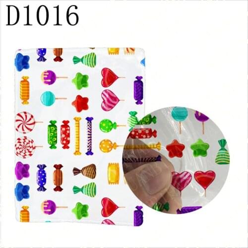 10pcs PVC 9.5*12.5cm printed Transparent Shaker Pocket Patterned Sealed Plastic pouch to DIY shaker bow D1016