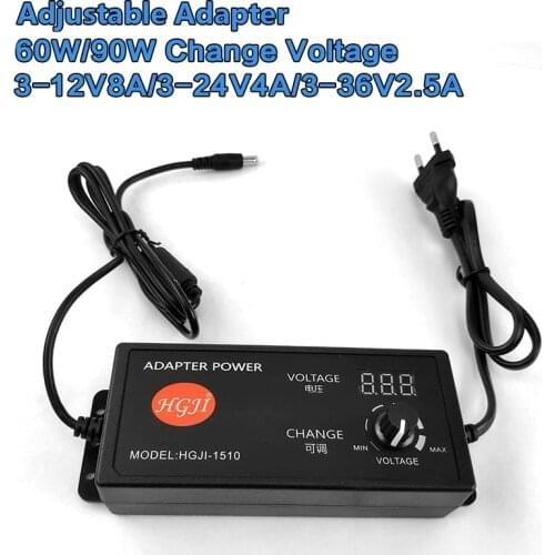 3-24V36V 2.5A 90W 12V8A Adjustable Adapter With Display Screen 28V30V3A Universal Charger Adapter for led light Laptop adapter
