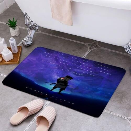 Sasuke Uchiha Anime Quote Anti-slip Doormat Vacuuming Water Absorbing Kitchen Bedroon Bath Floor Mats Home Entrance Home Decora