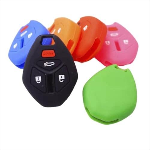 Silicone rubber car key cover case for Mitsubishi Lancer Evolution Remote Key Chain Cover 3+1 4 buttons key